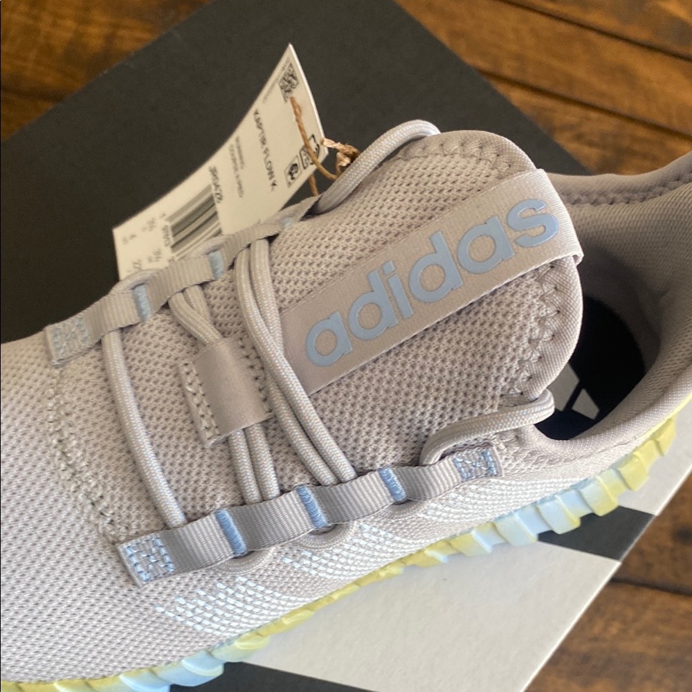 Adidas Kaptir Flow K Gray and Blue Sneakers with Boost Cushioning - Picture 4 of 9